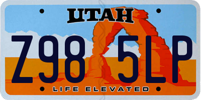 UT license plate Z985LP