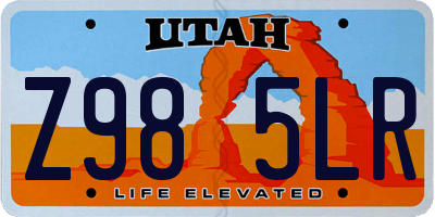 UT license plate Z985LR