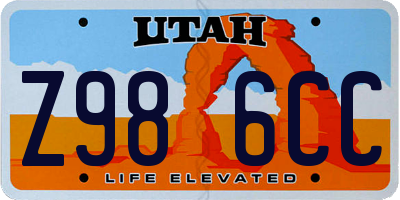 UT license plate Z986CC