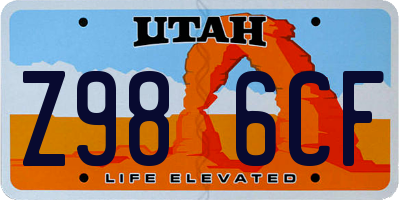 UT license plate Z986CF