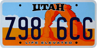 UT license plate Z986CG