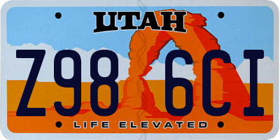 UT license plate Z986CI