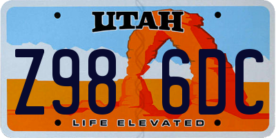 UT license plate Z986DC