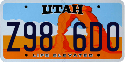 UT license plate Z986DO