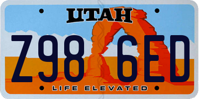 UT license plate Z986ED