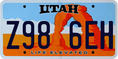 UT license plate Z986EH