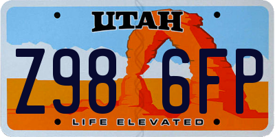 UT license plate Z986FP