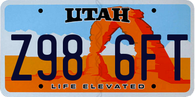 UT license plate Z986FT