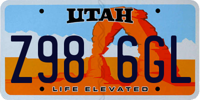 UT license plate Z986GL