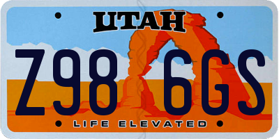 UT license plate Z986GS