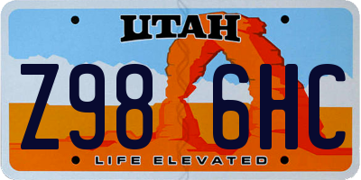 UT license plate Z986HC