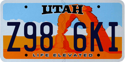 UT license plate Z986KI