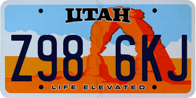 UT license plate Z986KJ