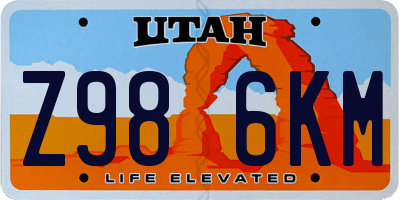 UT license plate Z986KM