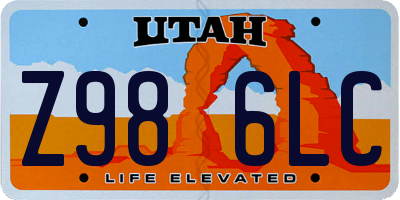 UT license plate Z986LC