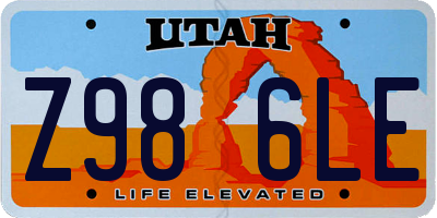 UT license plate Z986LE