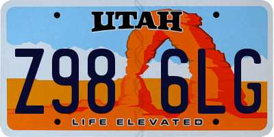 UT license plate Z986LG