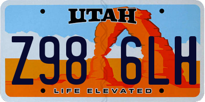 UT license plate Z986LH