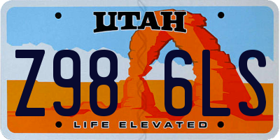 UT license plate Z986LS