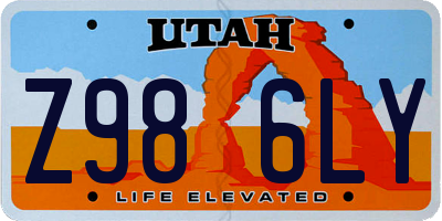 UT license plate Z986LY