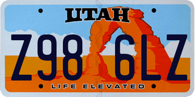 UT license plate Z986LZ