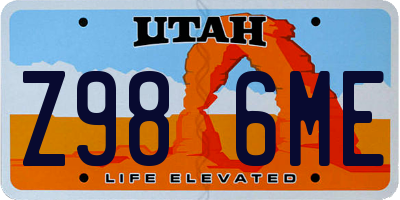 UT license plate Z986ME