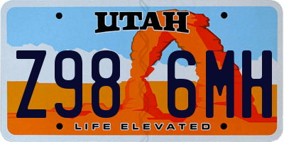 UT license plate Z986MH