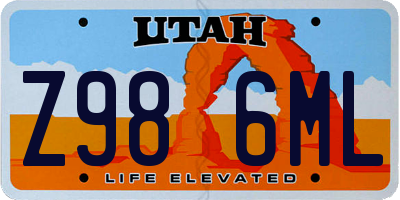 UT license plate Z986ML