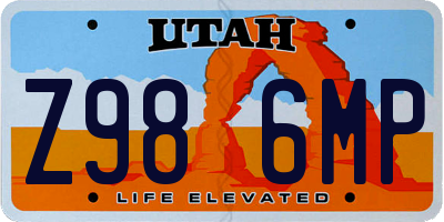 UT license plate Z986MP