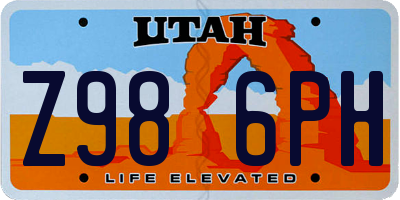 UT license plate Z986PH