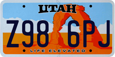 UT license plate Z986PJ