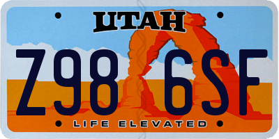 UT license plate Z986SF