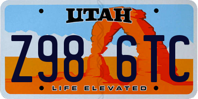 UT license plate Z986TC