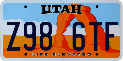 UT license plate Z986TF