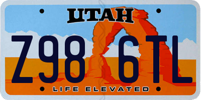 UT license plate Z986TL