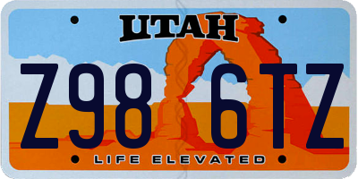 UT license plate Z986TZ