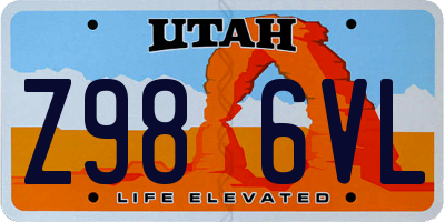 UT license plate Z986VL