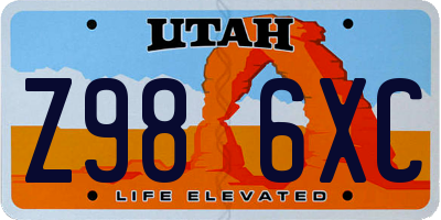 UT license plate Z986XC