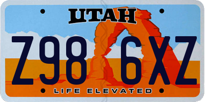 UT license plate Z986XZ