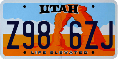 UT license plate Z986ZJ