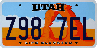 UT license plate Z987EL