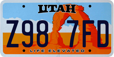 UT license plate Z987FD