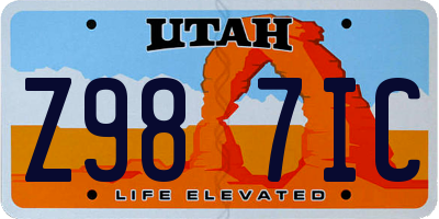 UT license plate Z987IC