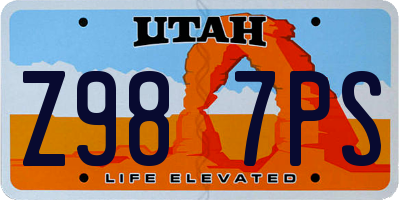 UT license plate Z987PS
