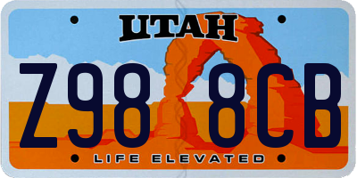 UT license plate Z988CB