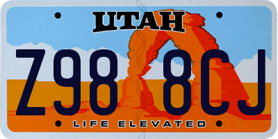 UT license plate Z988CJ