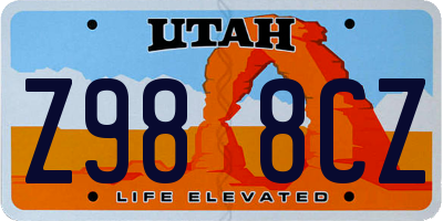 UT license plate Z988CZ