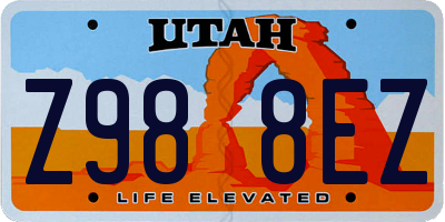 UT license plate Z988EZ