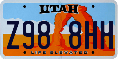 UT license plate Z988HH