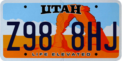 UT license plate Z988HJ